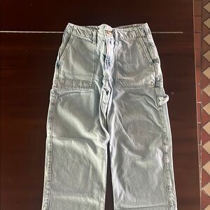 Free People Light Blue Denim Wide Leg Carpenter’s Jeans